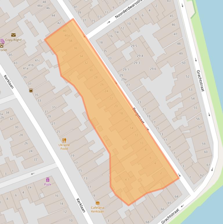 Kaart van postcodegebied 9717LT.