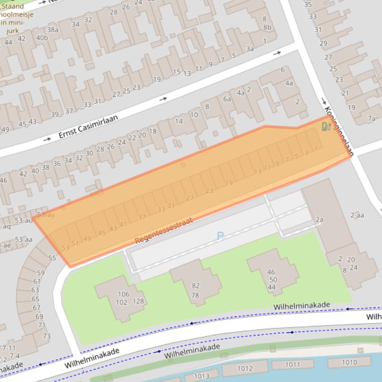 Kaart van postcodegebied 9717ME.