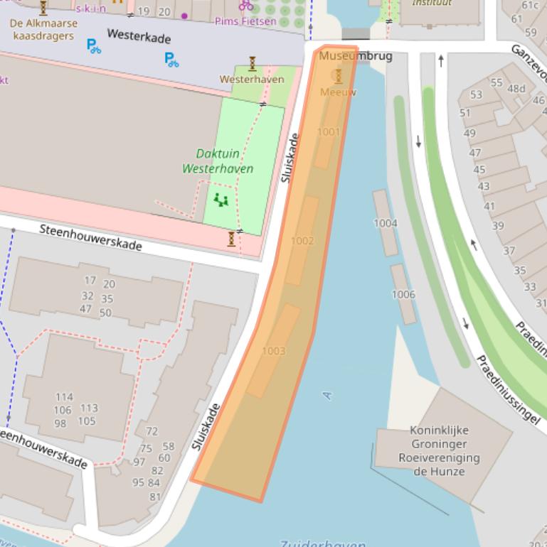 Kaart van postcodegebied 9718AD.