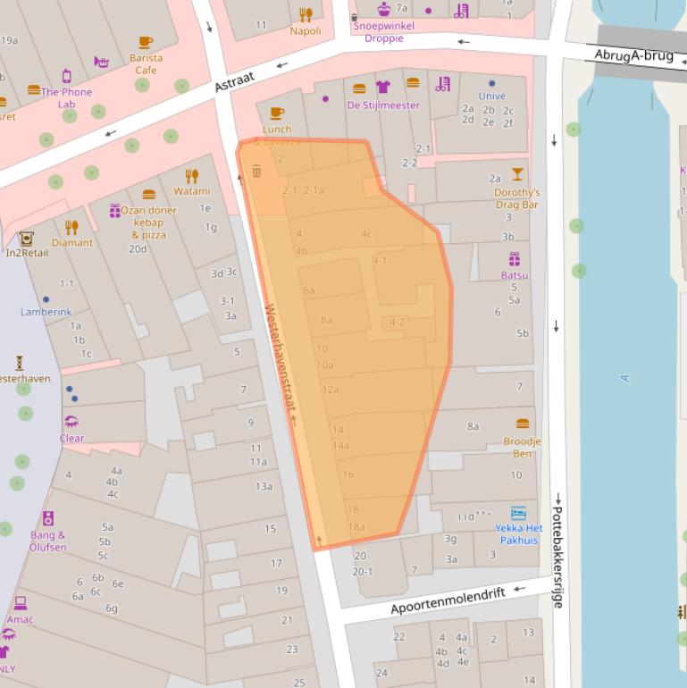 Kaart van postcodegebied 9718AL.