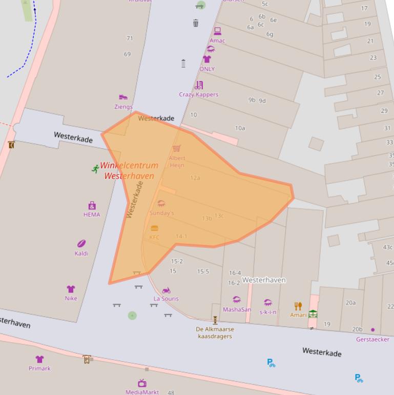 Kaart van postcodegebied 9718AR.