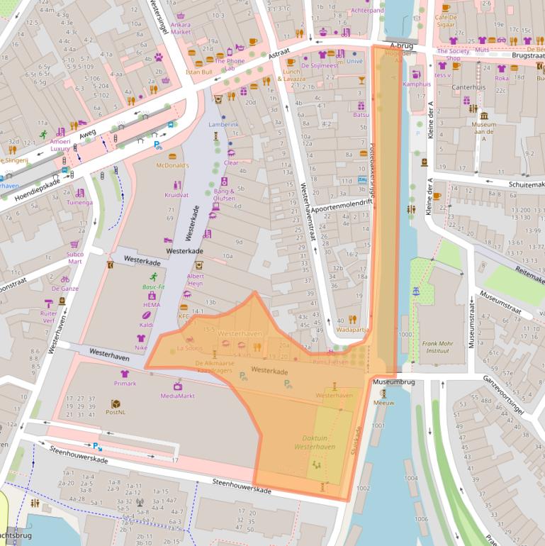 Kaart van postcodegebied 9718AS.