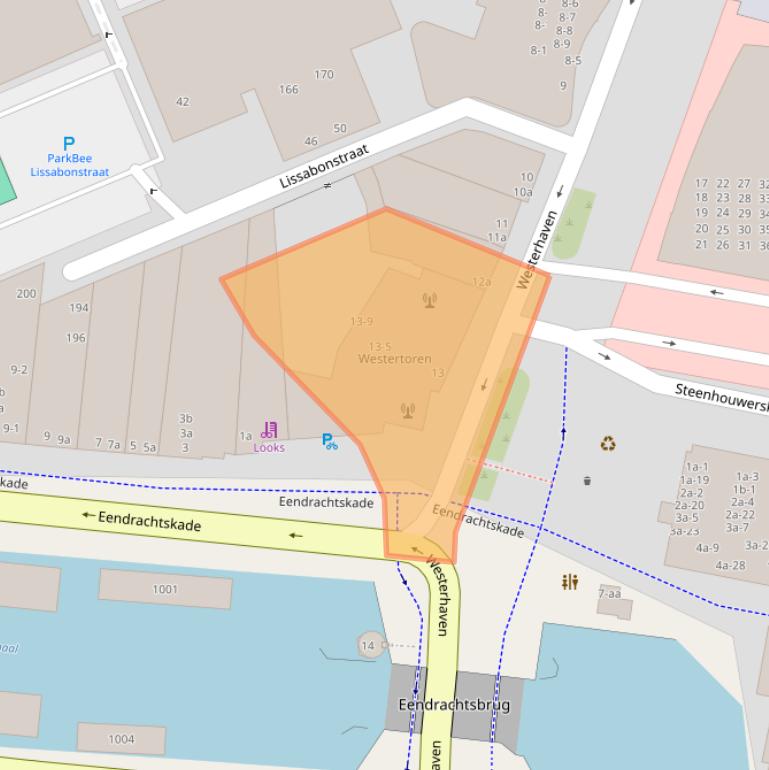 Kaart van postcodegebied 9718AW.