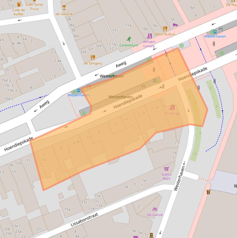 Kaart van postcodegebied 9718BD.