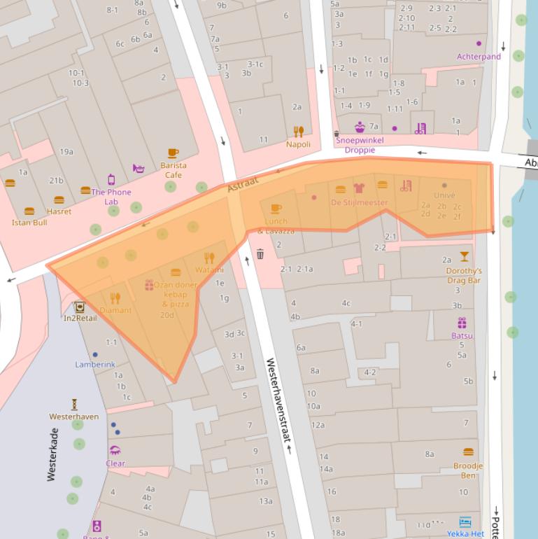 Kaart van postcodegebied 9718CR.