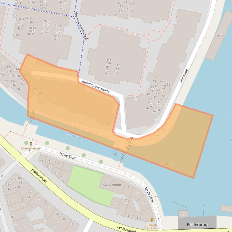 Kaart van postcodegebied 9718DM.