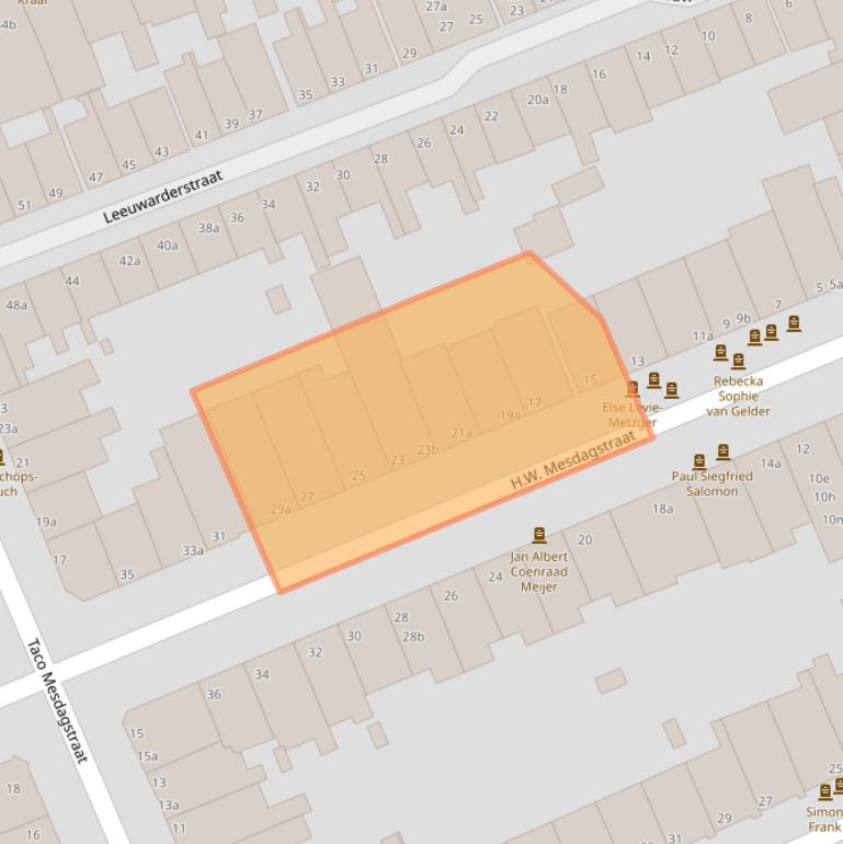 Kaart van postcodegebied 9718HB.