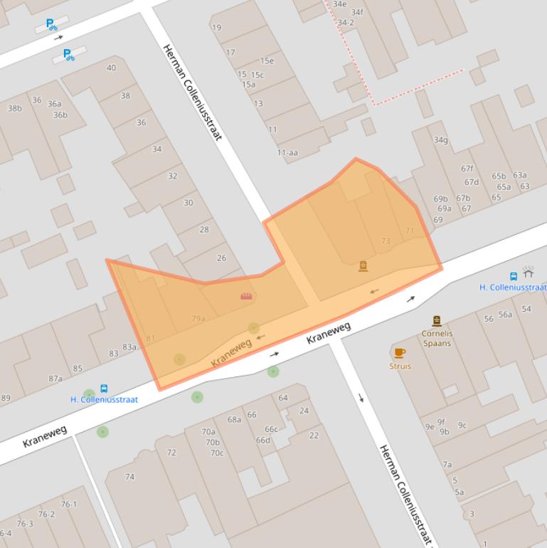 Kaart van postcodegebied 9718JK.