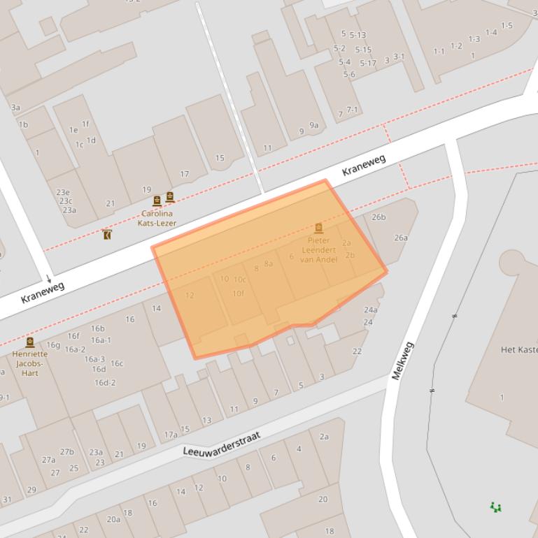 Kaart van postcodegebied 9718JP.