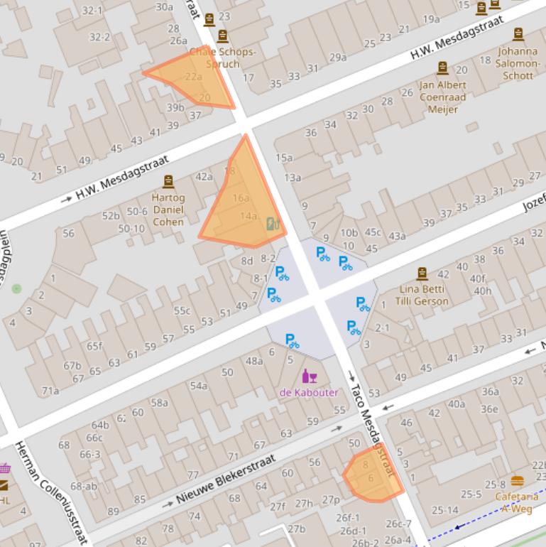 Kaart van postcodegebied 9718KL.