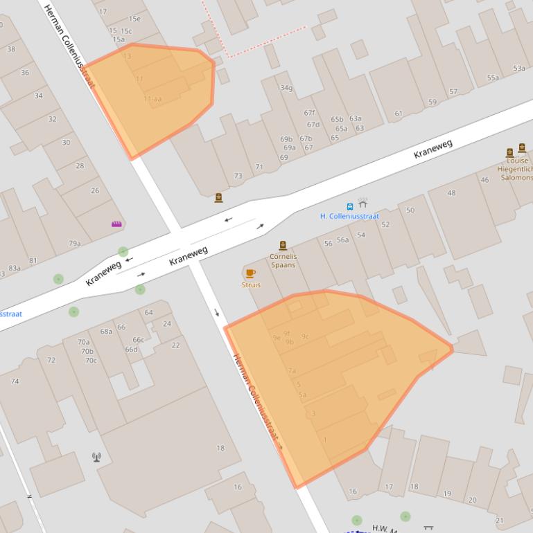 Kaart van postcodegebied 9718KP.