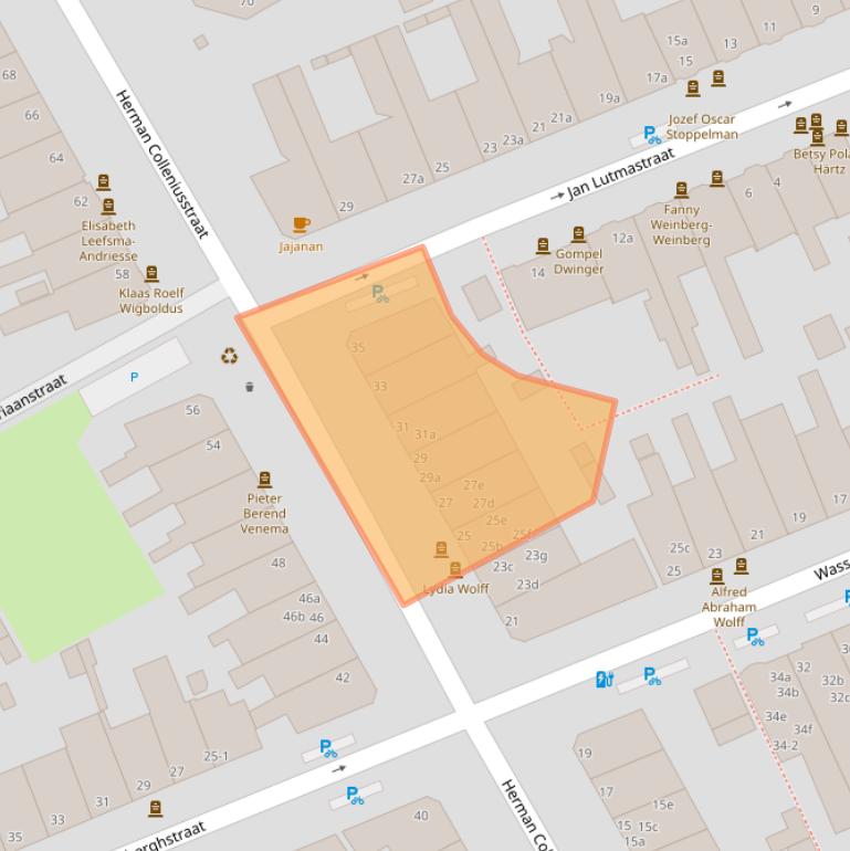 Kaart van postcodegebied 9718KS.