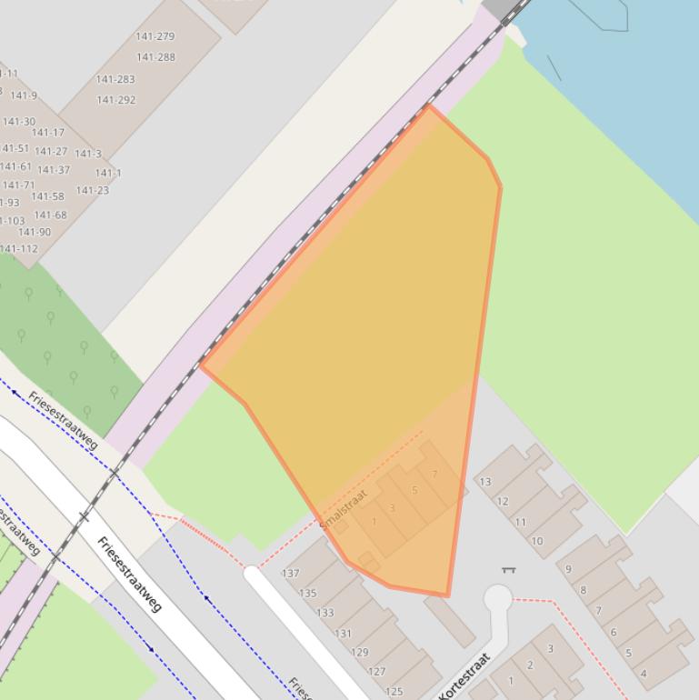 Kaart van postcodegebied 9718PG.