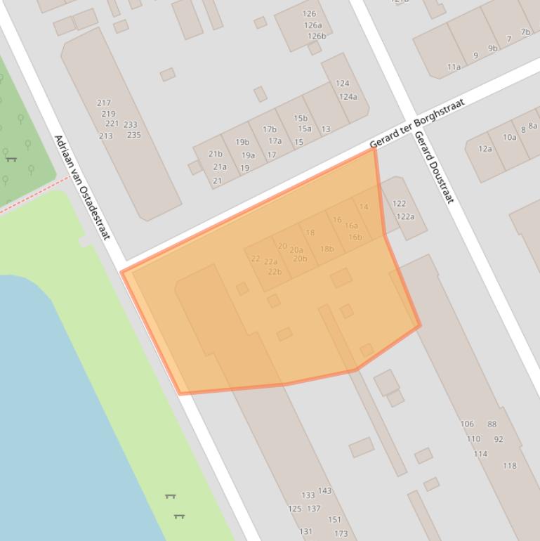 Kaart van postcodegebied 9718RD.