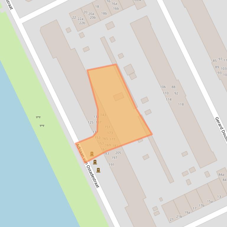 Kaart van postcodegebied 9718RV.