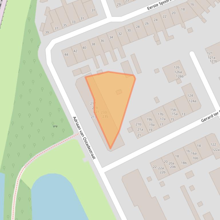 Kaart van postcodegebied 9718RX.