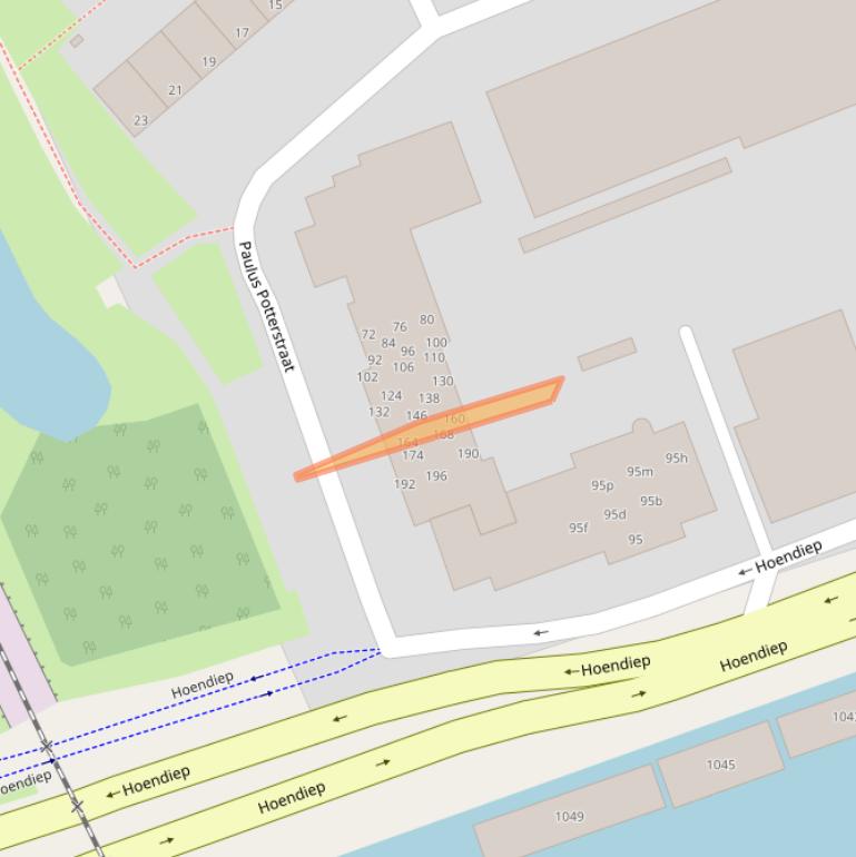 Kaart van postcodegebied 9718TP.