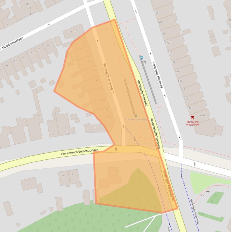 Kaart van postcodegebied 9721AM.