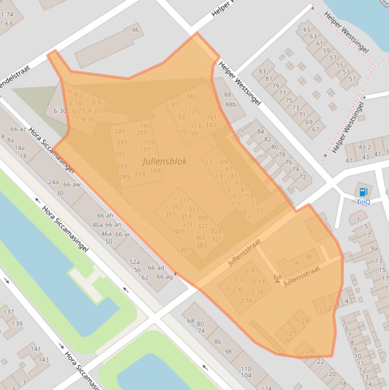 Kaart van postcodegebied 9721BK.