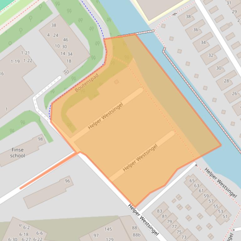 Kaart van postcodegebied 9721BW.