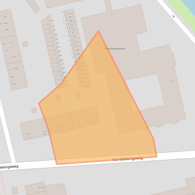 Kaart van postcodegebied 9721CD.