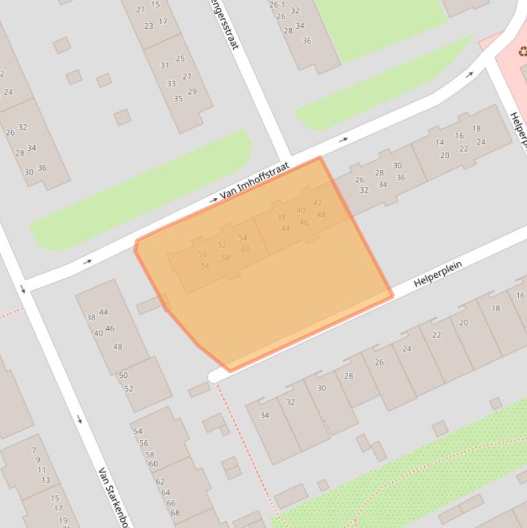 Kaart van postcodegebied 9721CR.