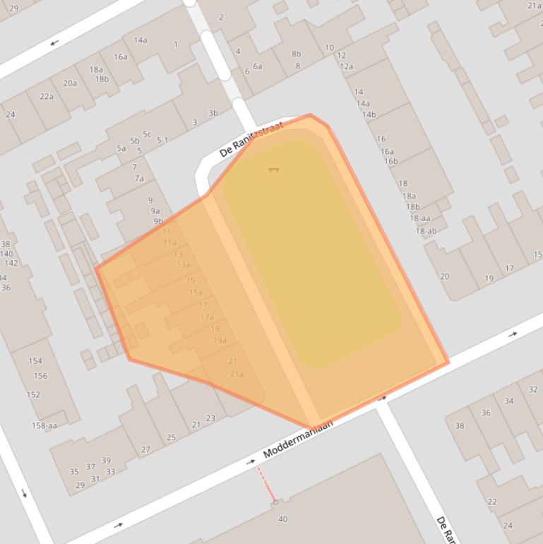 Kaart van postcodegebied 9721GG.