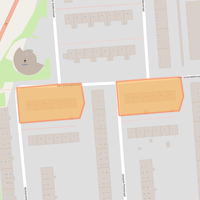 Kaart van postcodegebied 9721GZ.