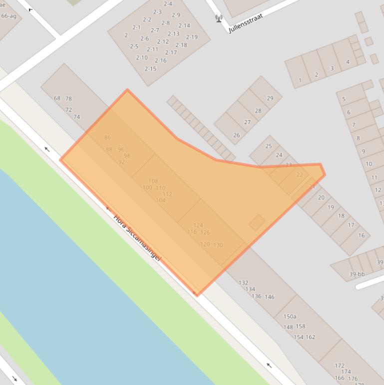 Kaart van postcodegebied 9721HS.