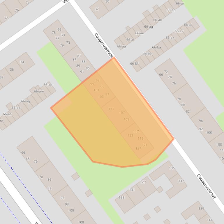 Kaart van postcodegebied 9721JD.