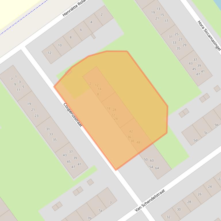 Kaart van postcodegebied 9721JG.