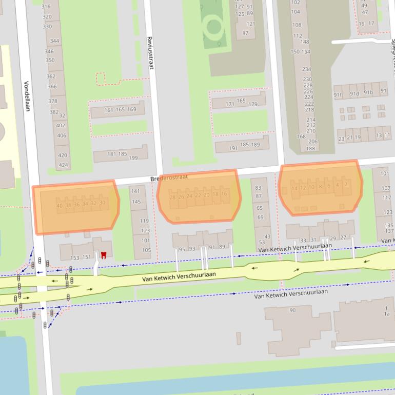 Kaart van postcodegebied 9721JP.