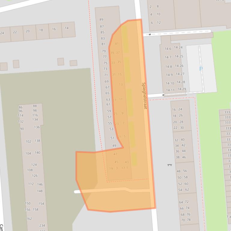 Kaart van postcodegebied 9721JR.