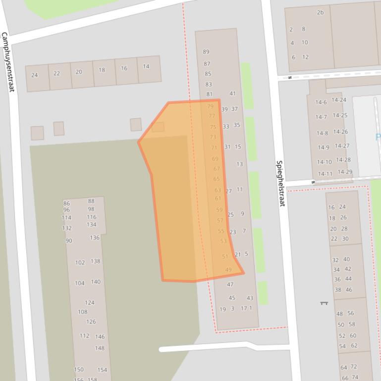 Kaart van postcodegebied 9721JS.