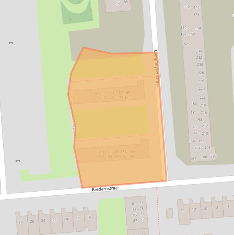 Kaart van postcodegebied 9721KE.