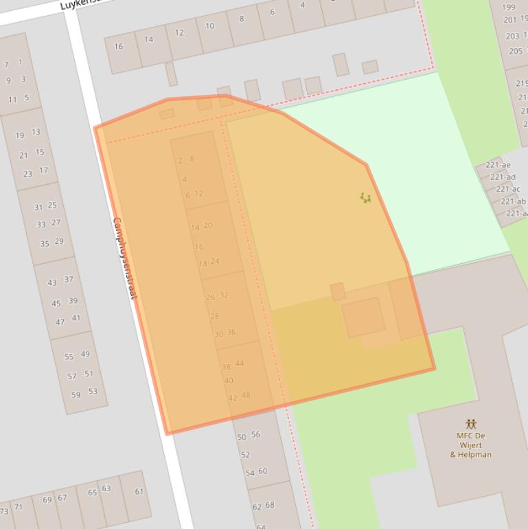 Kaart van postcodegebied 9721KG.