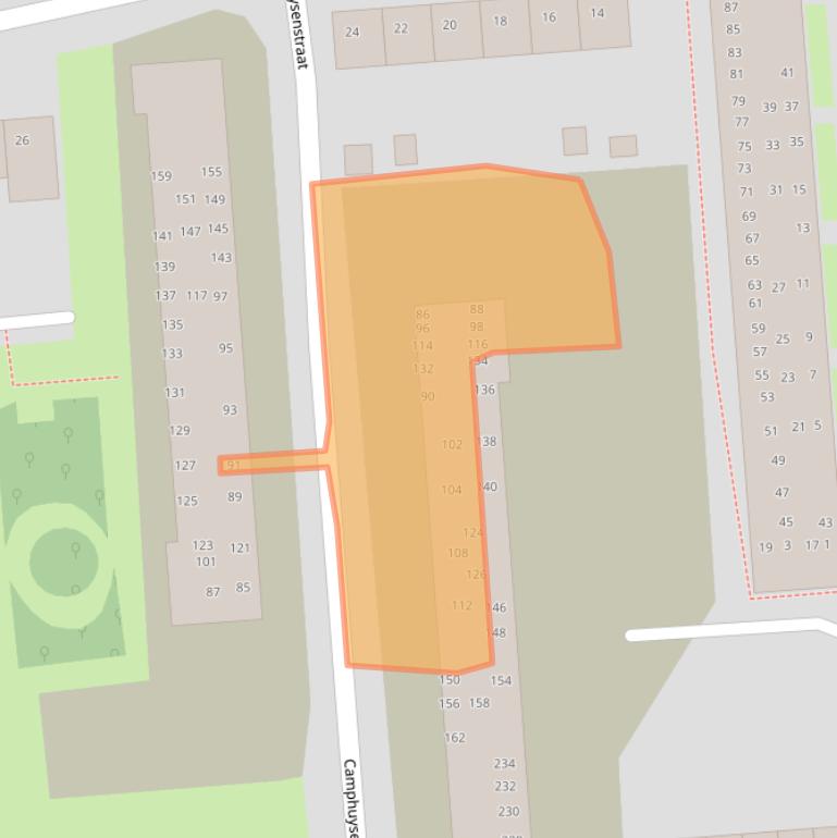 Kaart van postcodegebied 9721KJ.