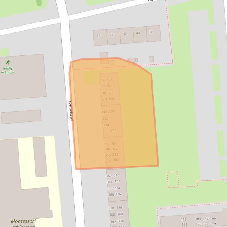 Kaart van postcodegebied 9721LN.