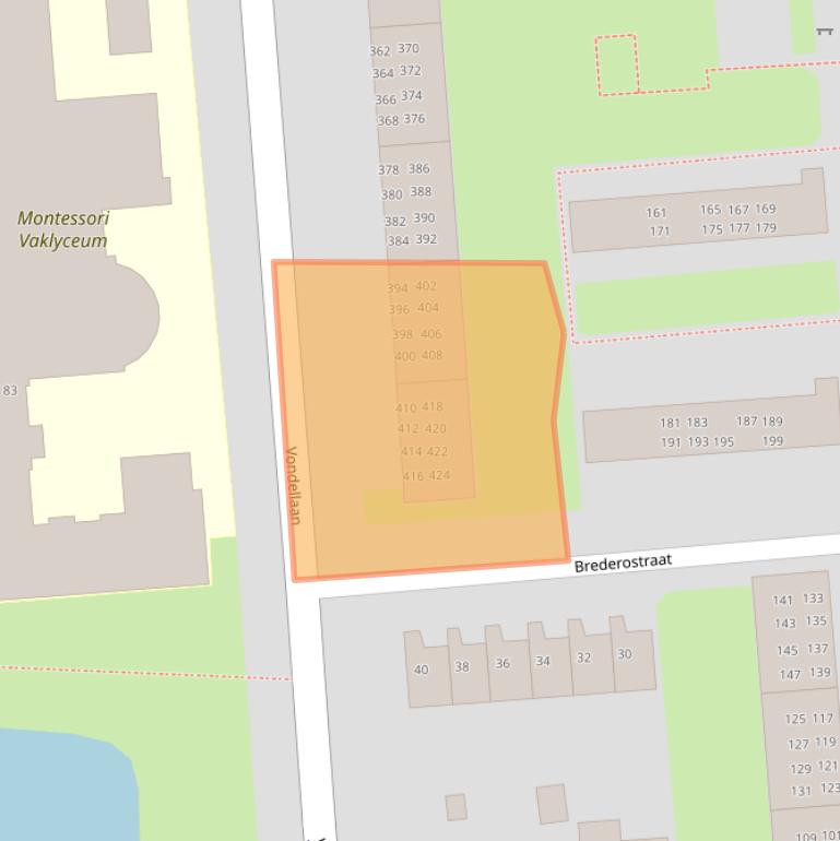 Kaart van postcodegebied 9721LR.