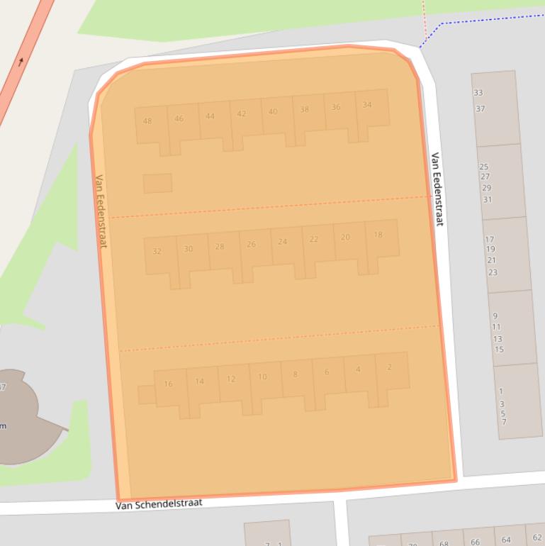 Kaart van postcodegebied 9721LT.