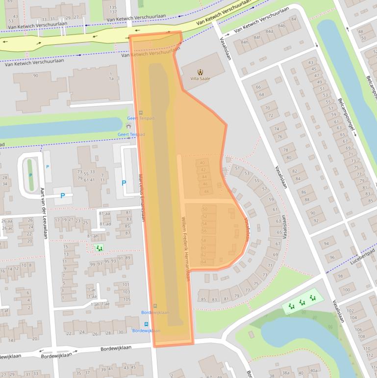 Kaart van postcodegebied 9721MA.