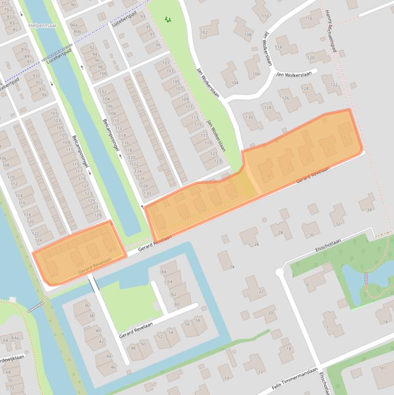 Kaart van postcodegebied 9721ML.