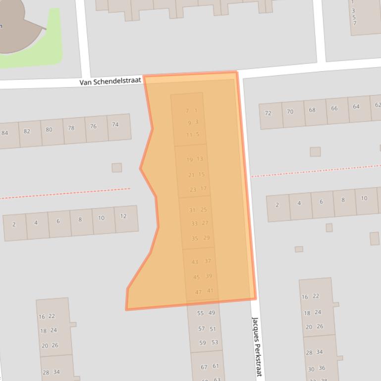 Kaart van postcodegebied 9721NA.