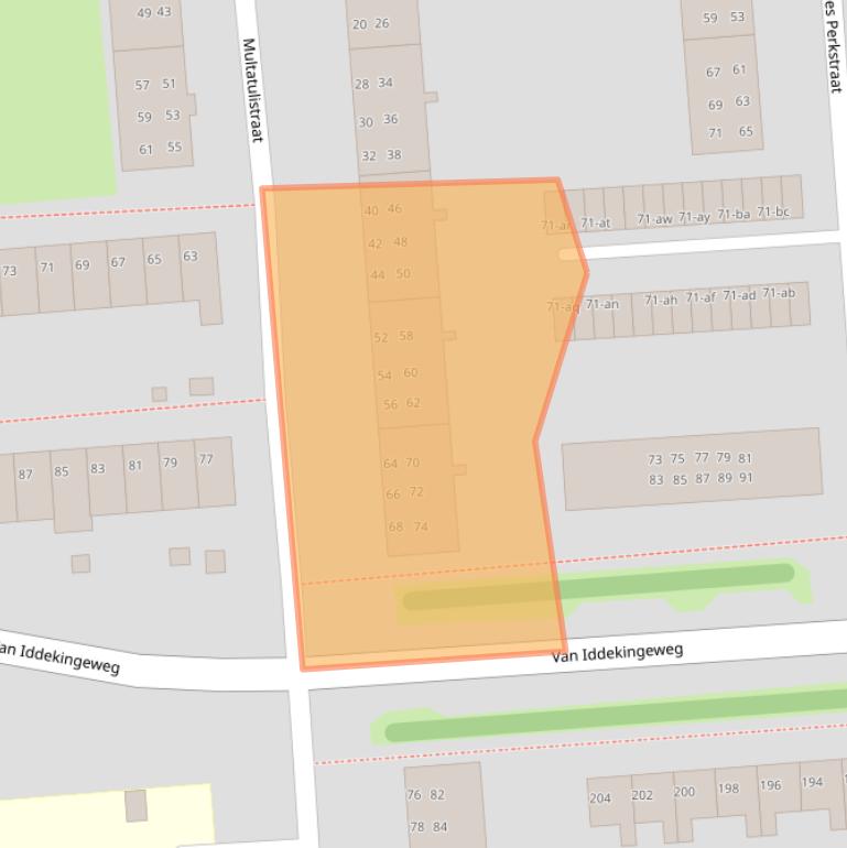 Kaart van postcodegebied 9721NL.