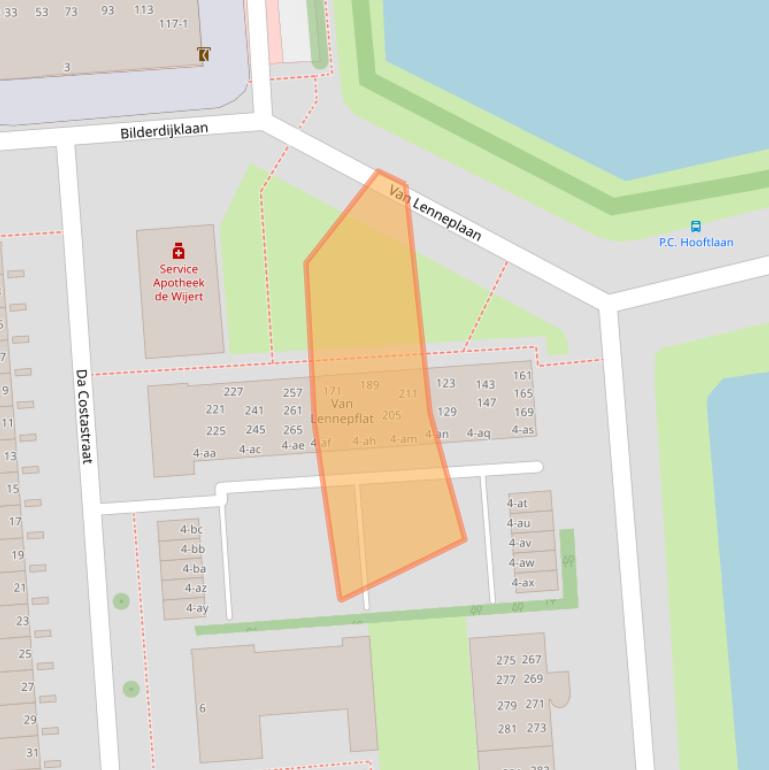 Kaart van postcodegebied 9721PH.