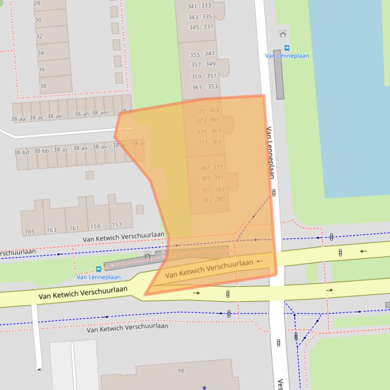 Kaart van postcodegebied 9721PM.