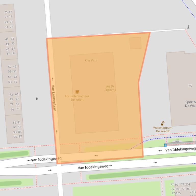 Kaart van postcodegebied 9721PZ.