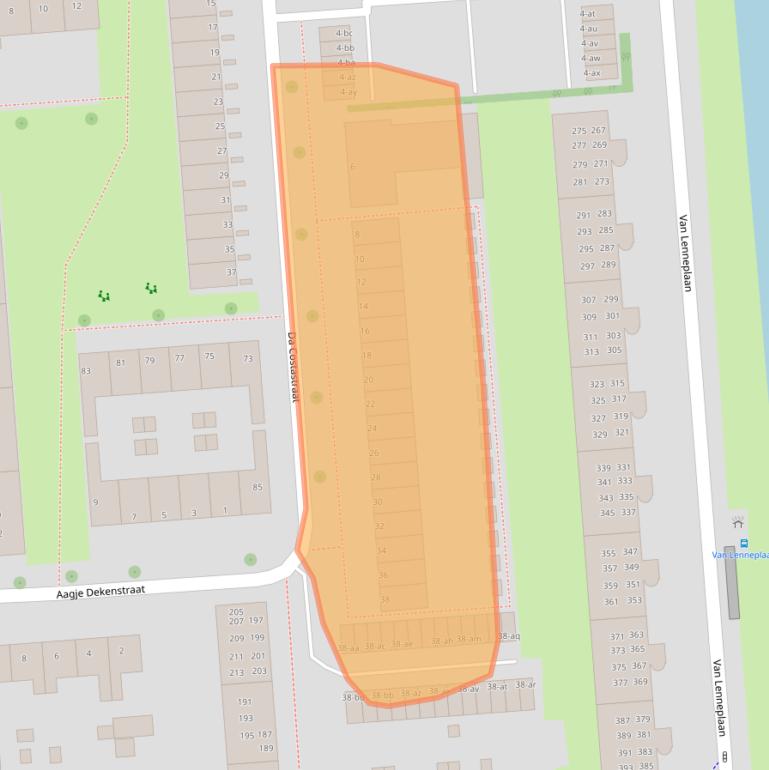 Kaart van postcodegebied 9721RC.