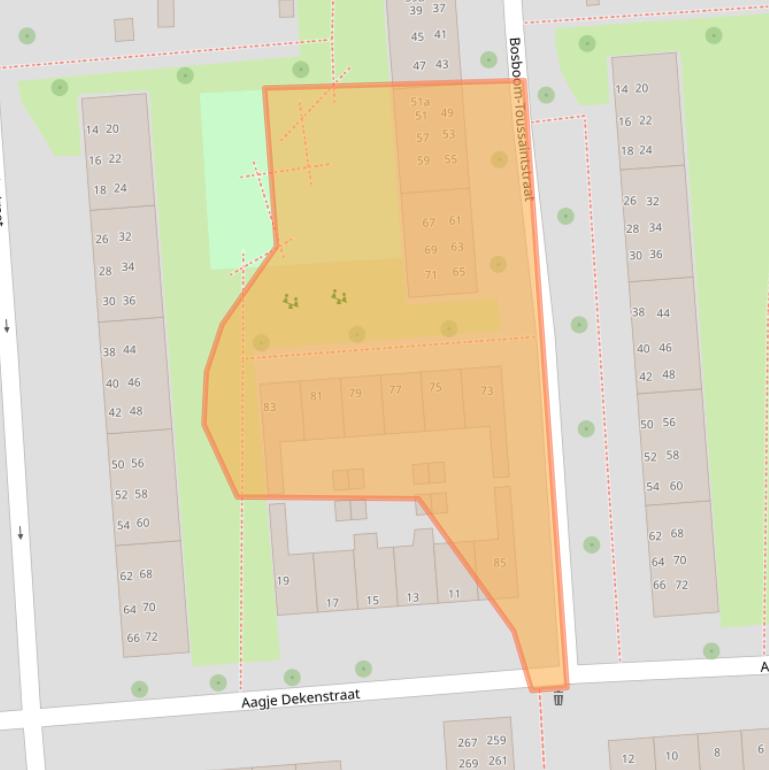Kaart van postcodegebied 9721RG.