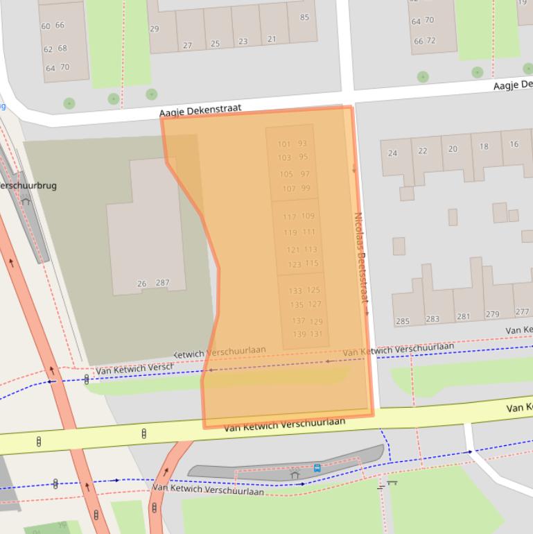 Kaart van postcodegebied 9721RM.